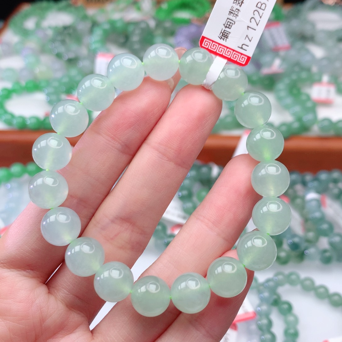 翡翠手链未镶嵌z*w翡翠10mm
