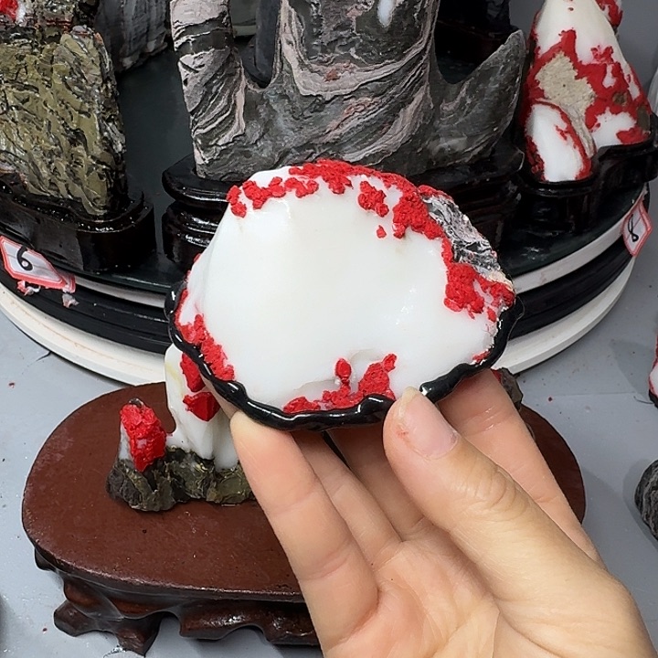 石材欣**多灵璧石白灵玉