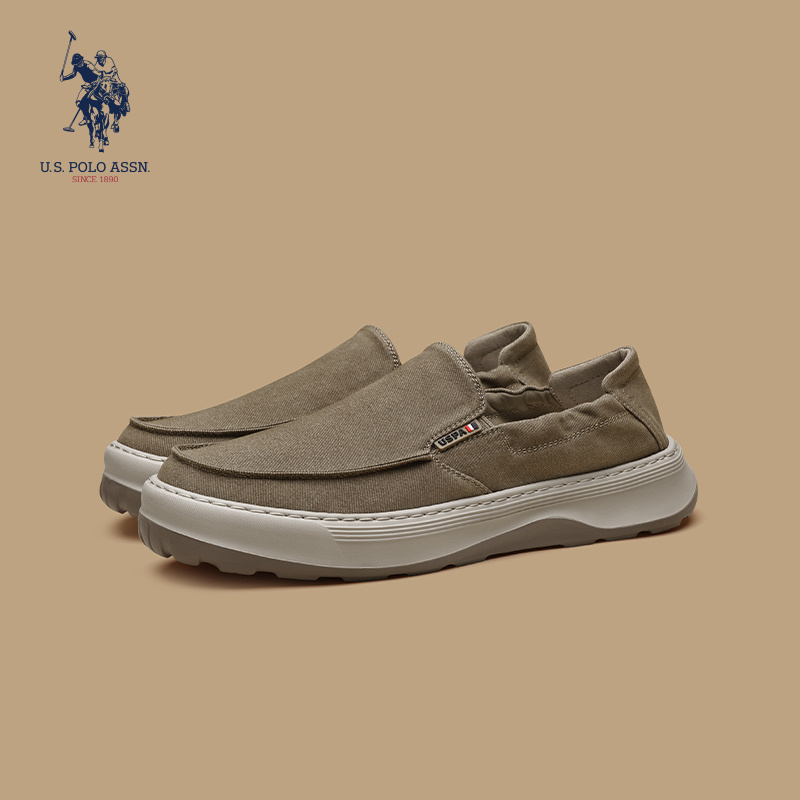 U.S.POLO ASSN.时尚百搭商务休闲一脚蹬轻便透气防滑耐磨休闲鞋