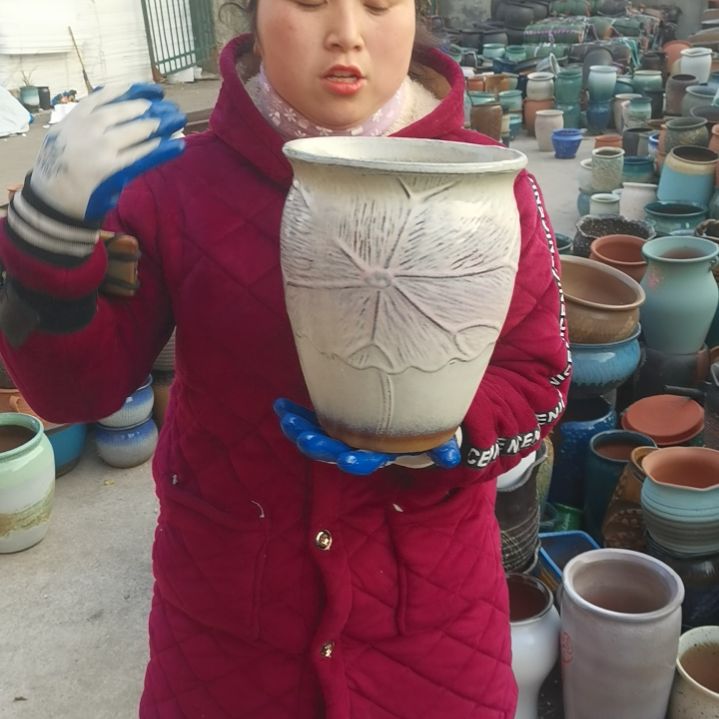 红陶口20高25瑕疵