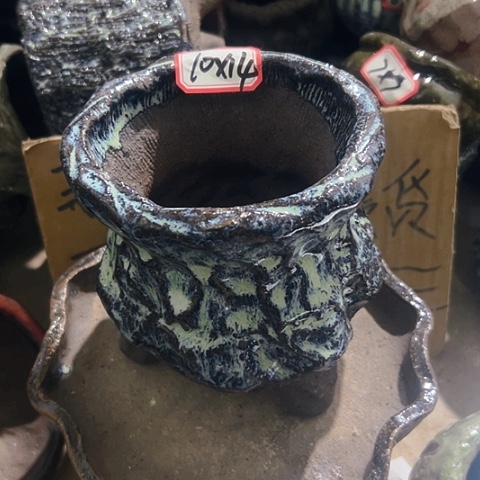 红陶粗陶花盆手工