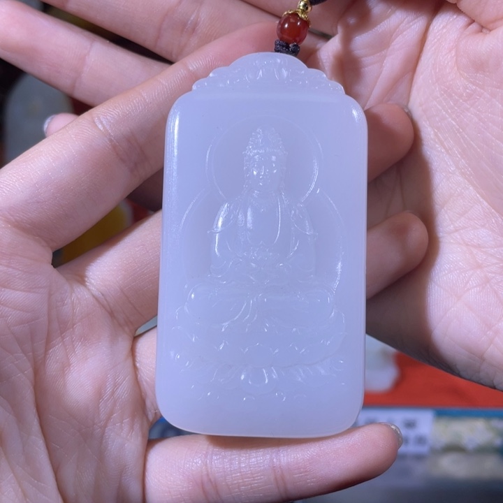 和田玉挂件未镶嵌心**朗