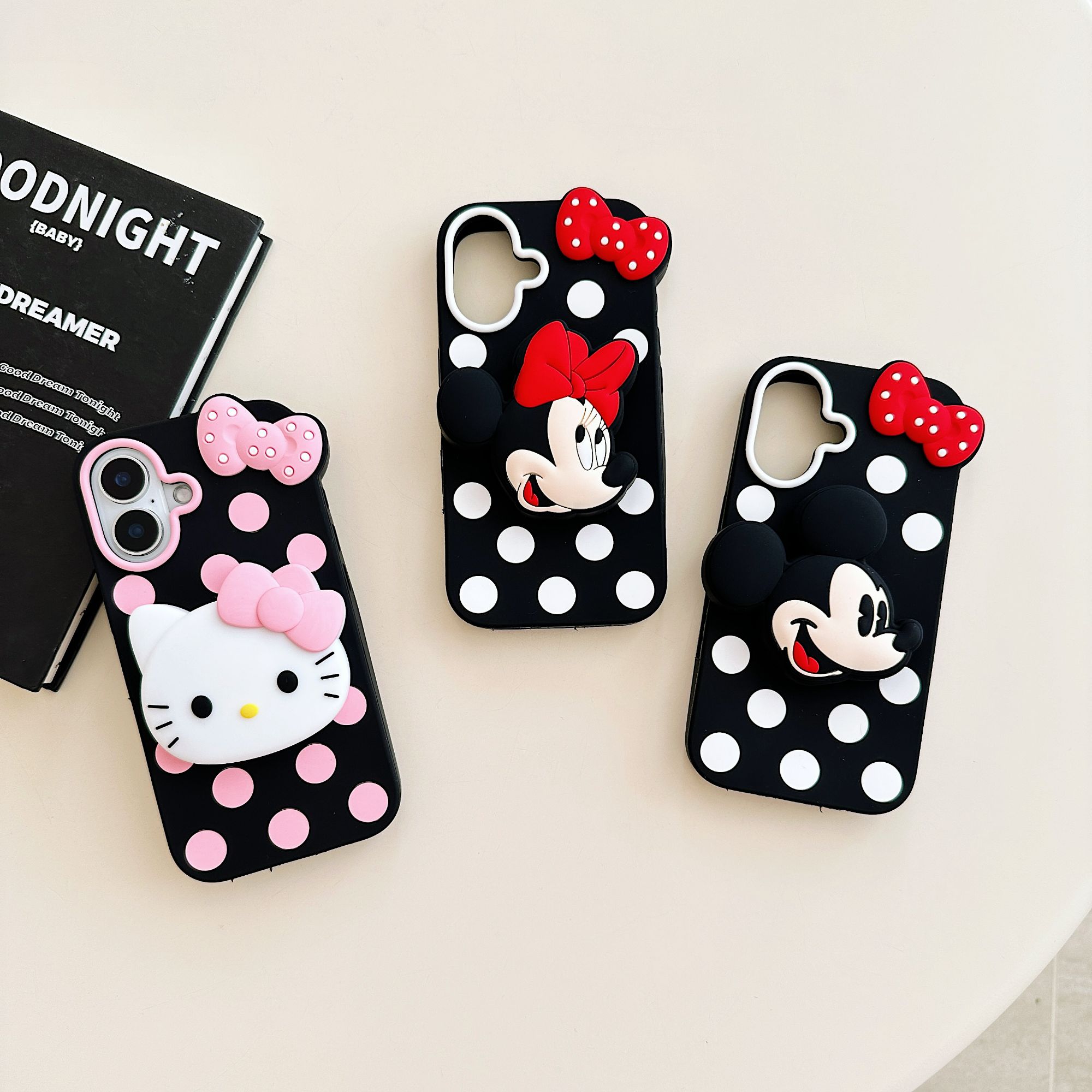 iPhone|米奇kitty猫支架防摔米妮适用16可爱硅胶手机壳软硅胶