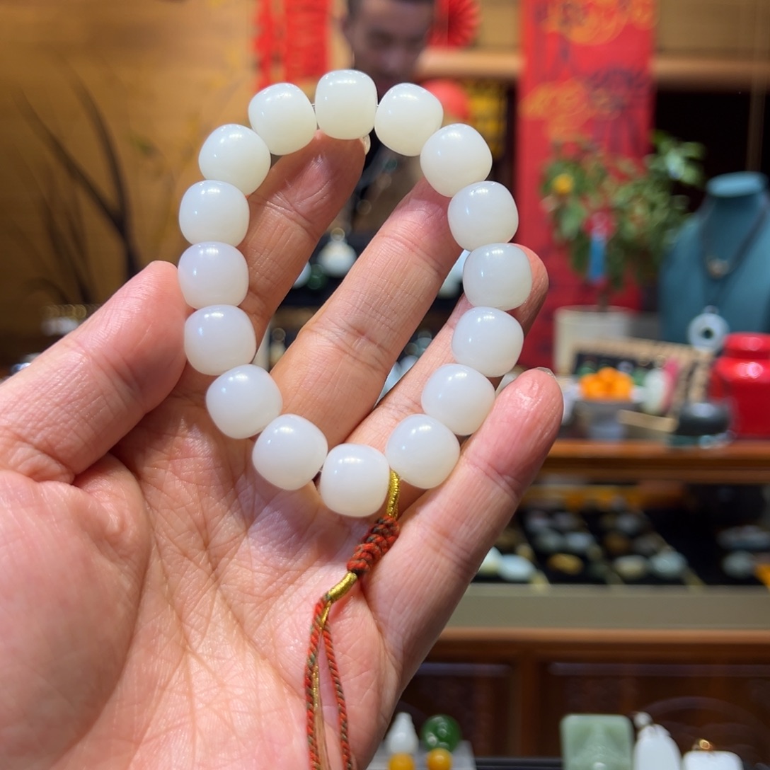 和田玉手链未镶嵌13.14