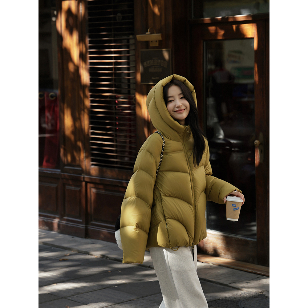 张贝贝 轻氧小暖包 90白鸭绒 立体弧线绗缝龟背羽绒