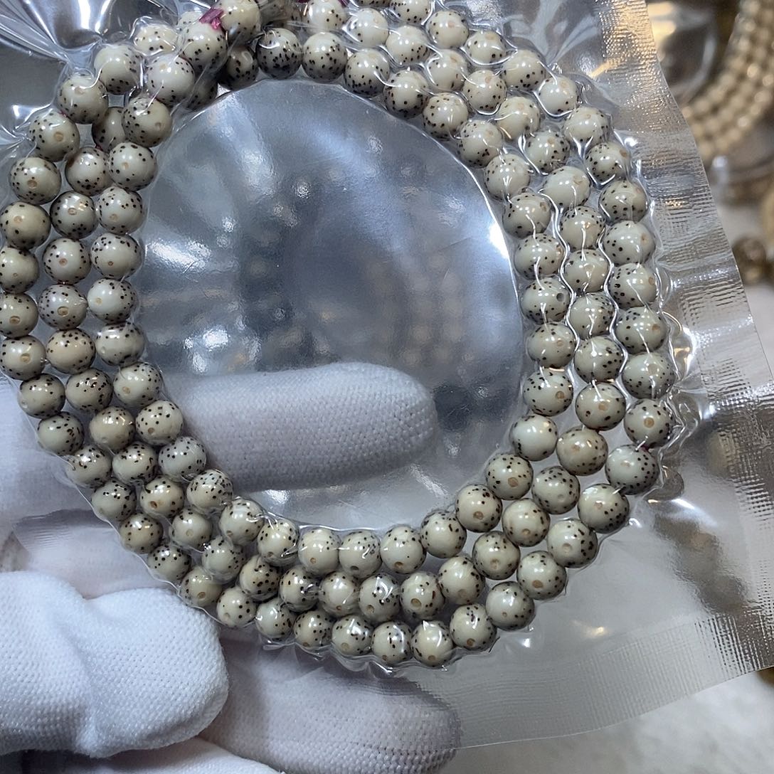 星月菩提吊坠6圆石玉108