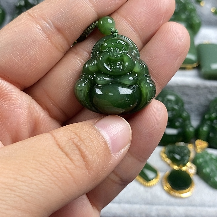 和田玉（碧玉）未镶嵌颈饰26.6