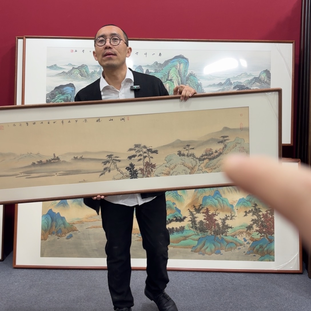 国画带框绘画160/45尺寸