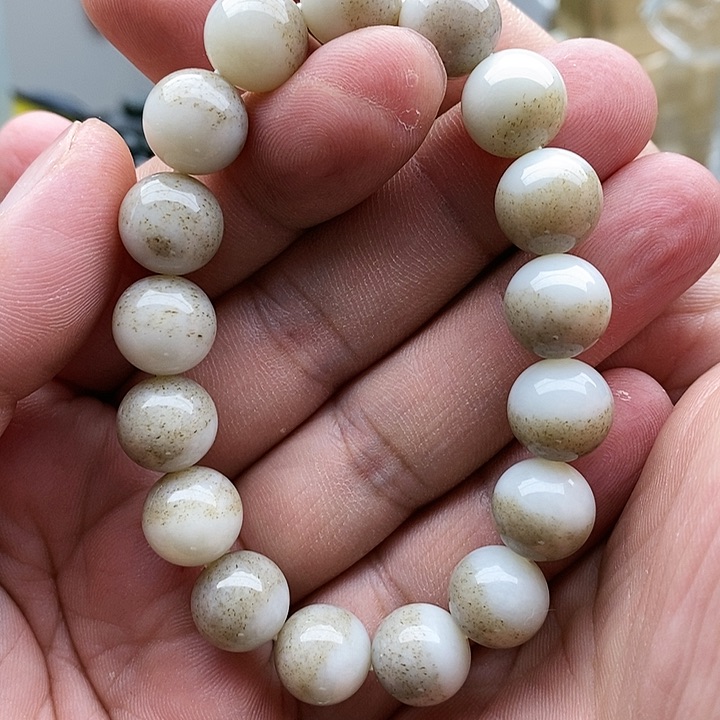 【闪购商品】未镶嵌手串和田玉12糖白