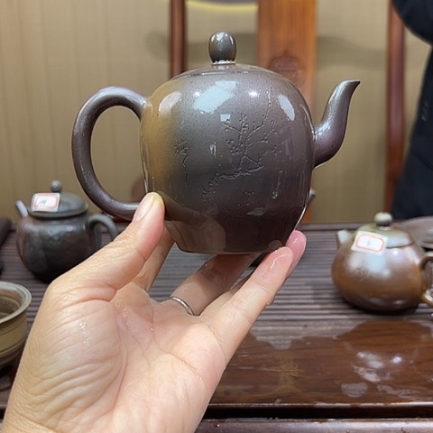 戬谷龙窑坭兴陶柴烧茶壶