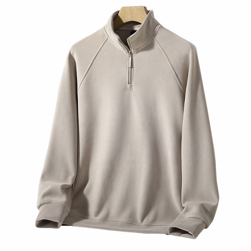 凡客绒感半拉链立领卫衣