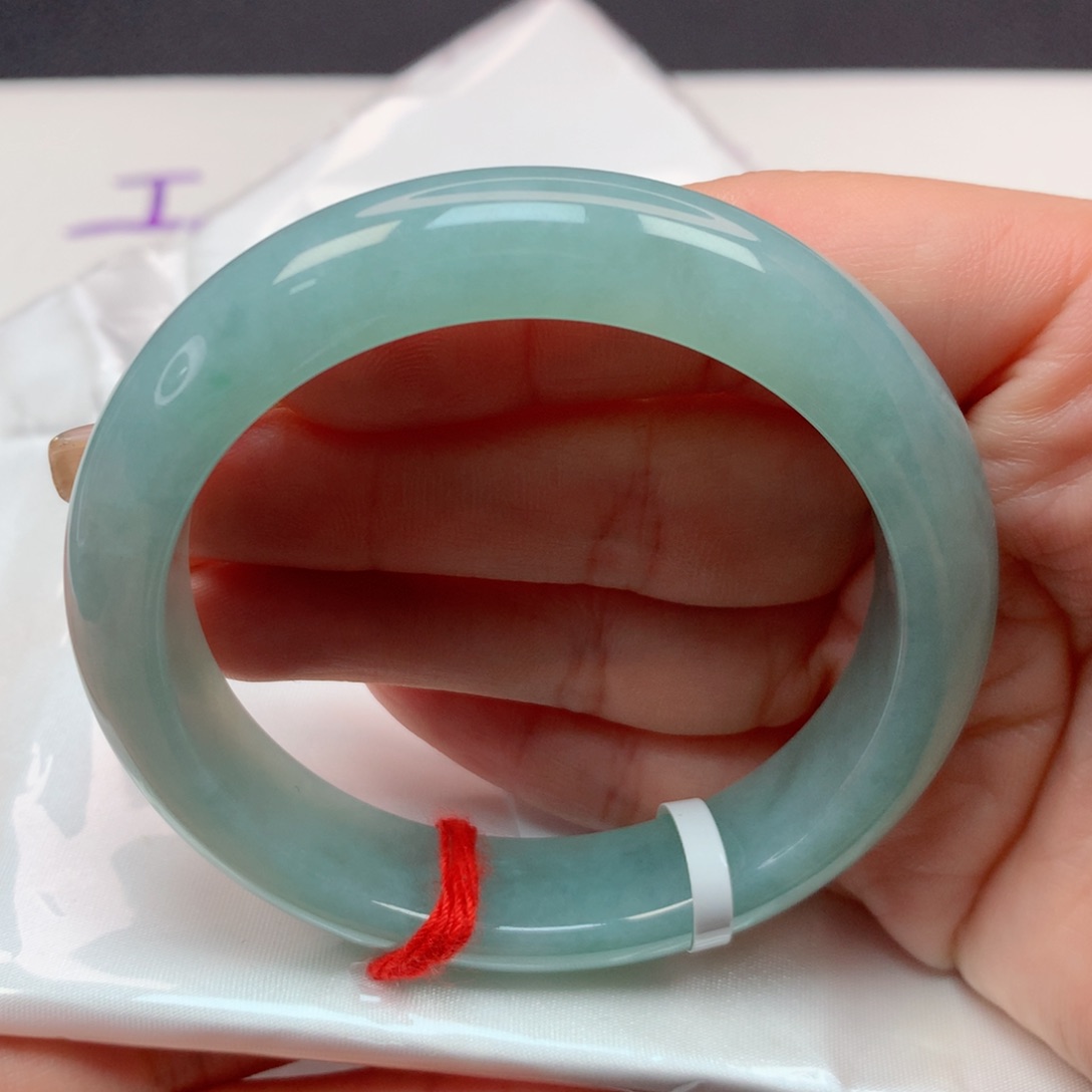 翡翠手镯未镶嵌53-54晴蓝