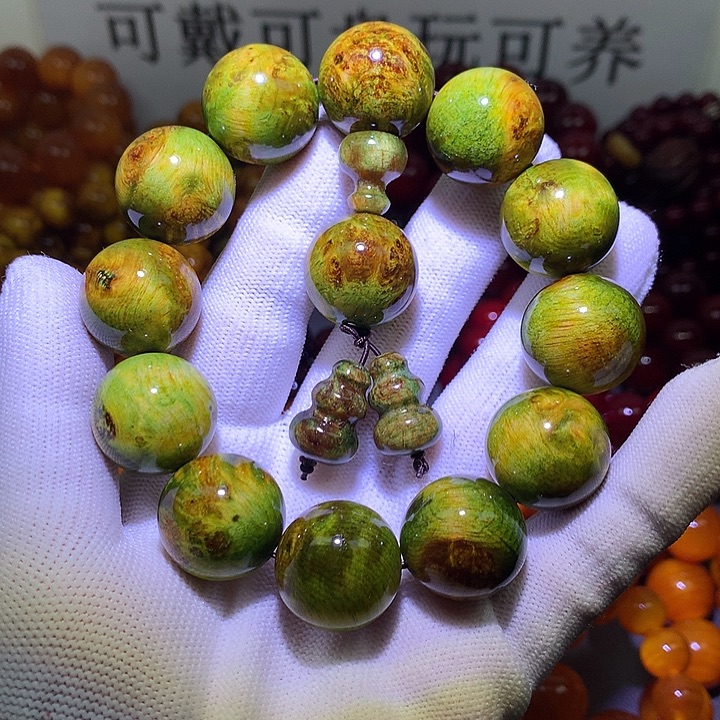 松木（琥珀木）手串/手链2.0 水墨丹青高货