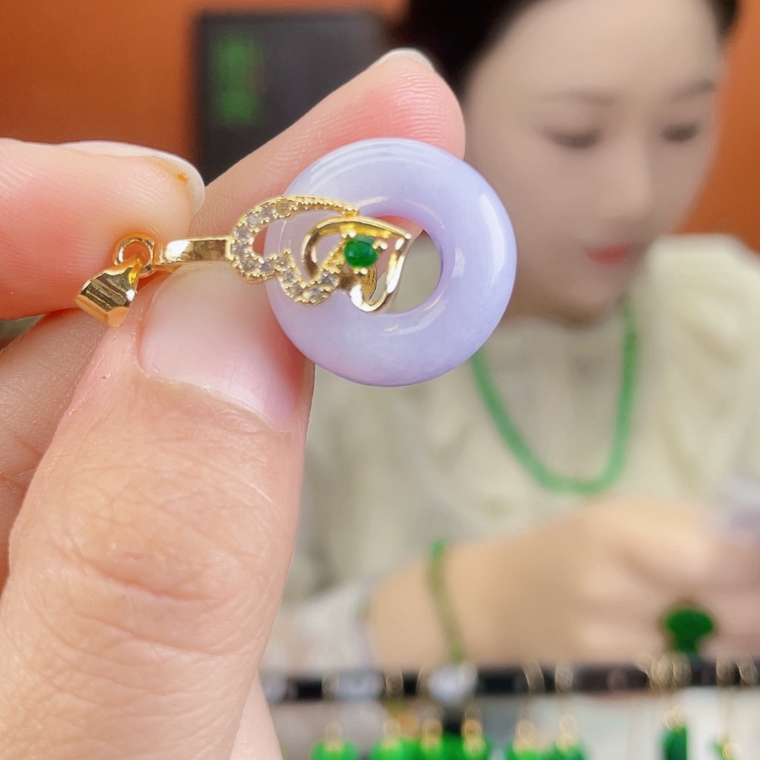 翡翠未镶嵌耳饰饰品