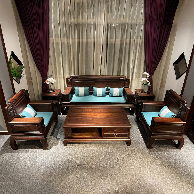 万镜沙发别墅家用客厅沙发实木沙发