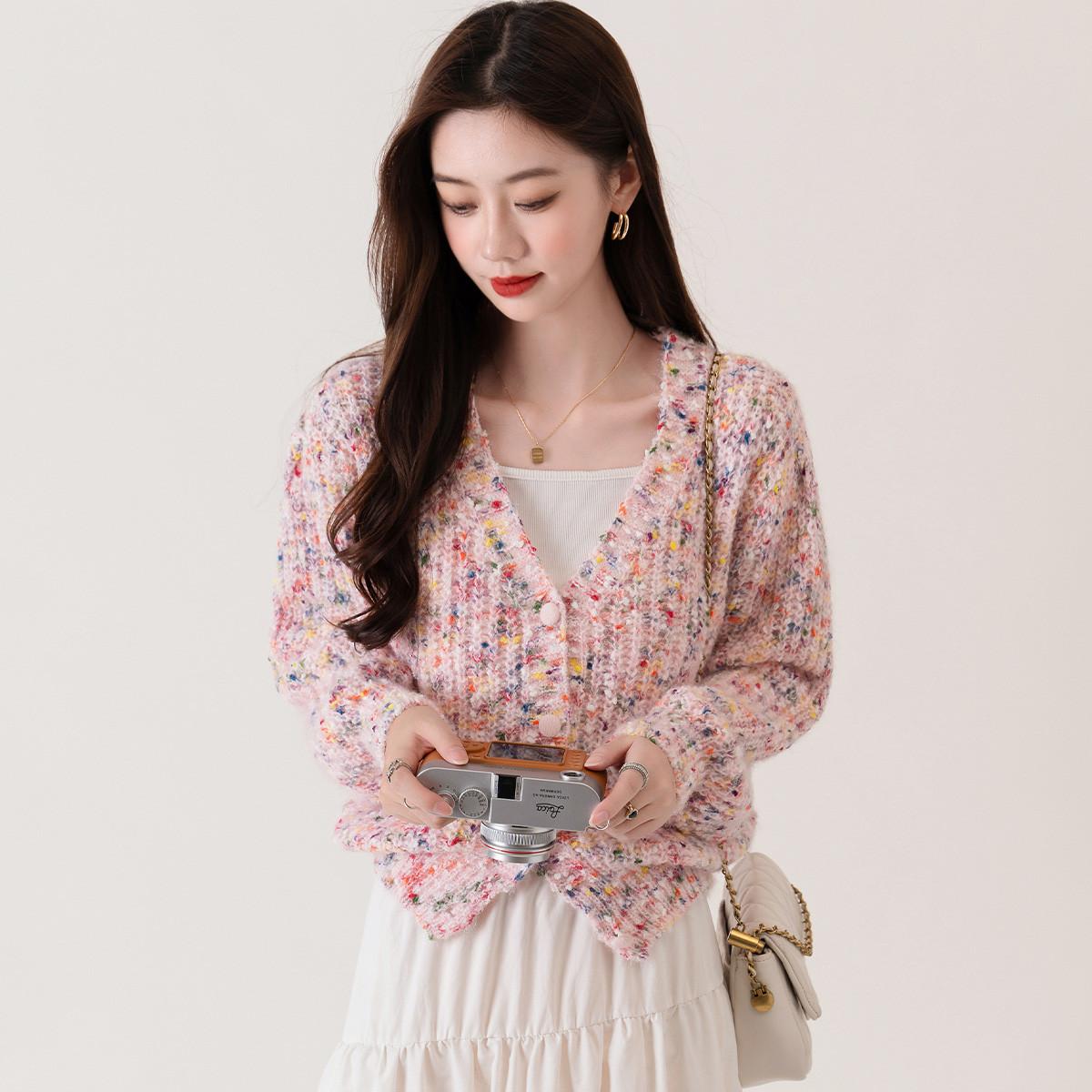 A443短款针织开衫R00482PI109