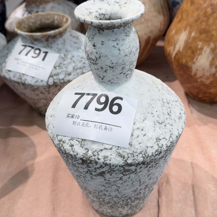 瓷片景德镇高温花器编码7796高23口3默认无孔