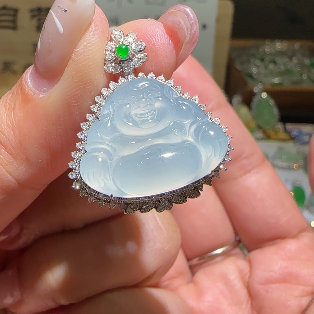 【闪购商品】翡翠颈饰18K金镶嵌缅甸