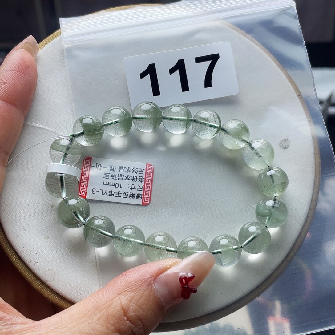 水晶手串117。 未镶嵌竹**彩