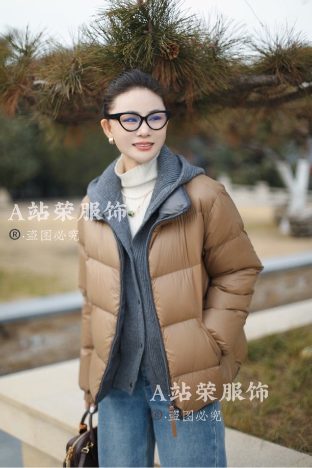 【荣姐精选】假两件加厚绒短外套