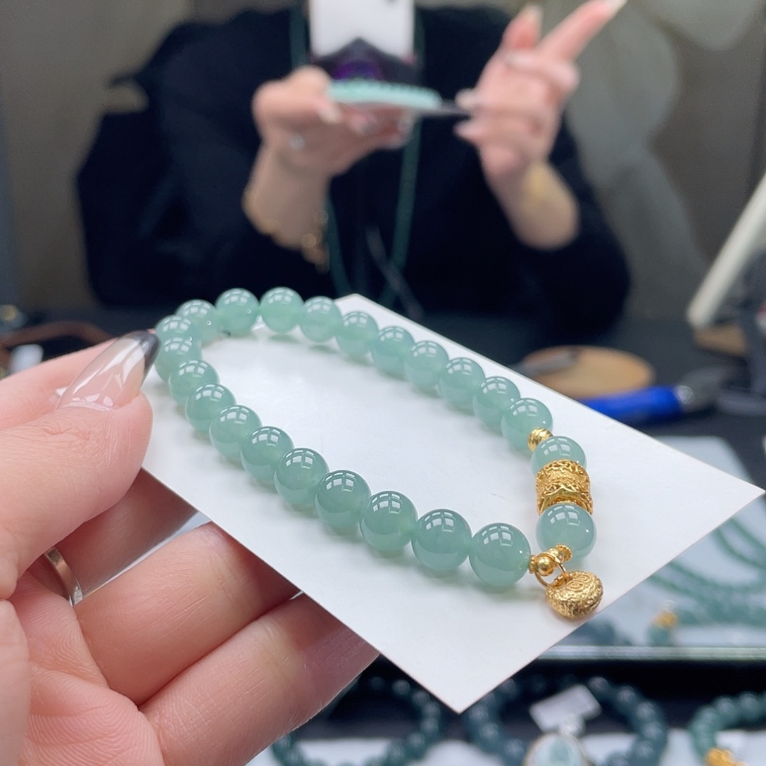 翡翠银S925镶嵌套链