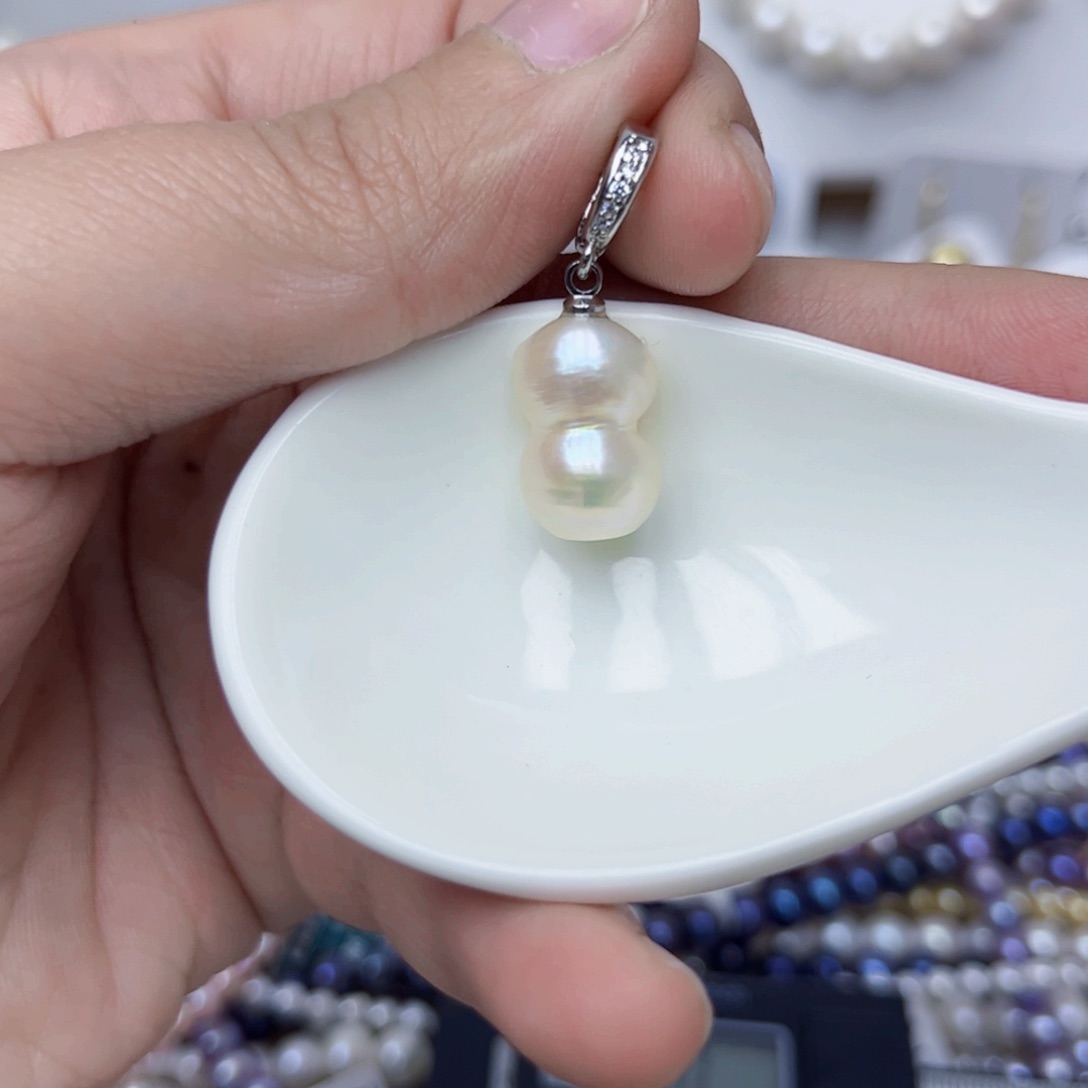 淡水珍珠颈饰银S925镶嵌