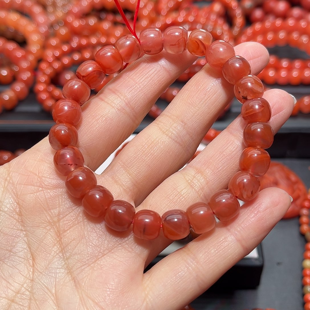 南红玛瑙手链未镶嵌
