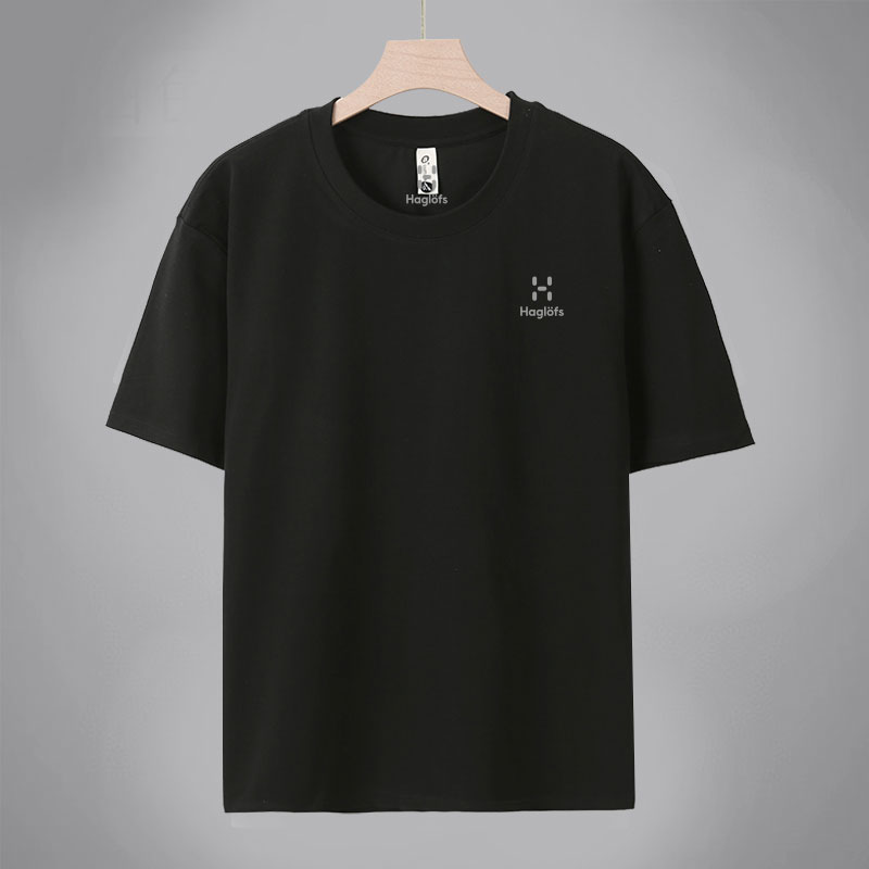 火柴棍短袖T恤男士夏季时尚运动圆领半袖宽松棉潮流简约百搭