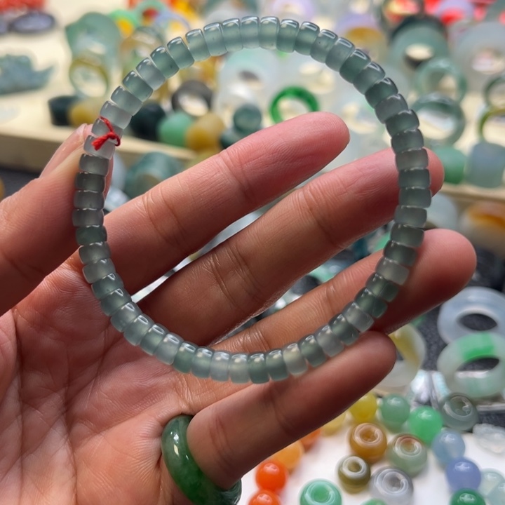 翡翠未镶嵌手链卡6