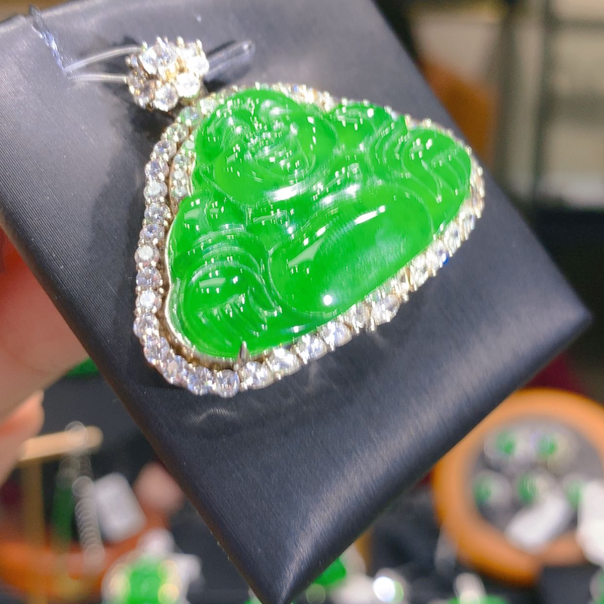 【闪购商品】翡翠颈饰银S925镶嵌5柒姐