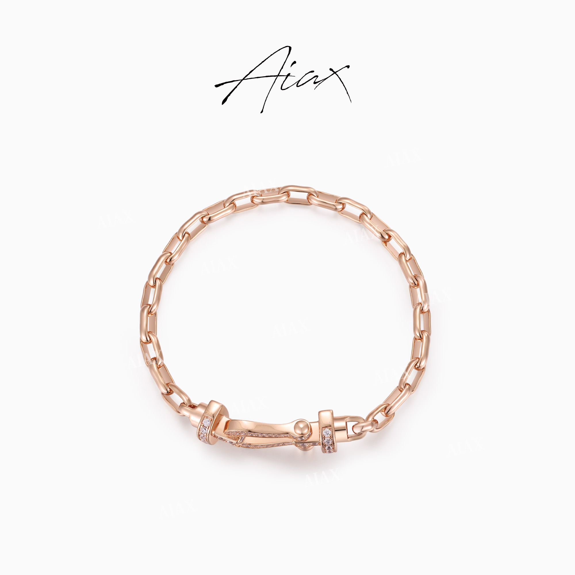 AIAX 镀K金 设计师法式时尚百搭精致气质简约手链TSS7277