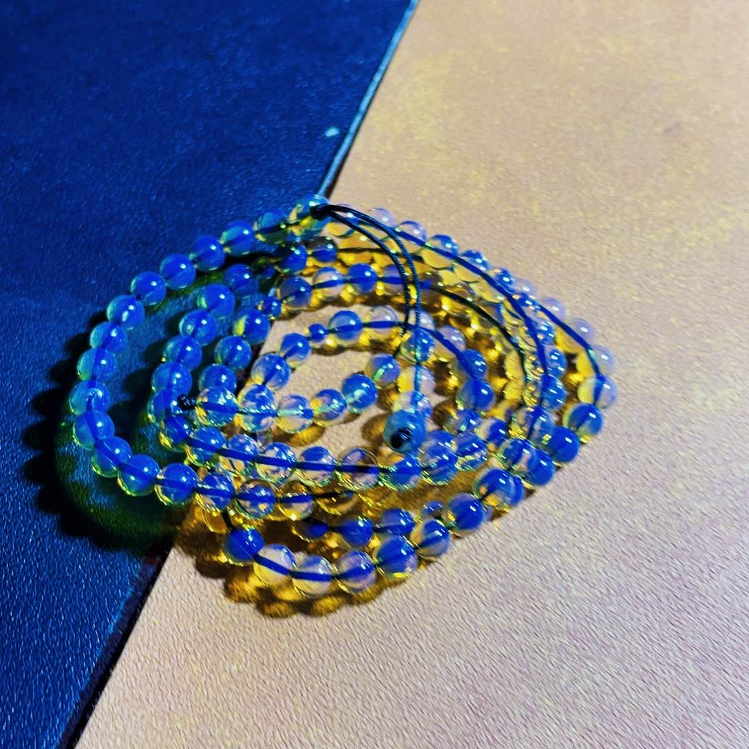 未镶嵌蓝珀裸石5加108毕业品质净水天空蓝