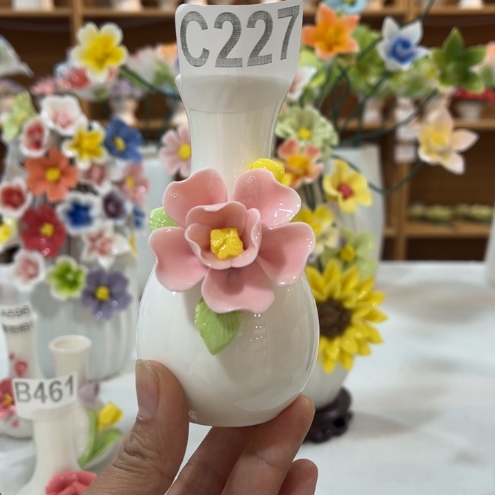 陶瓷非遗陶瓷手工花C227