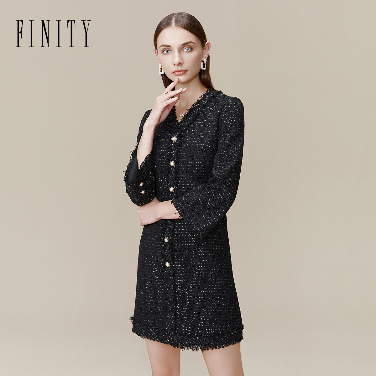 【粉丝专享】FINITY 新款时尚气质百搭修身显瘦连衣裙 F21V8B23L6