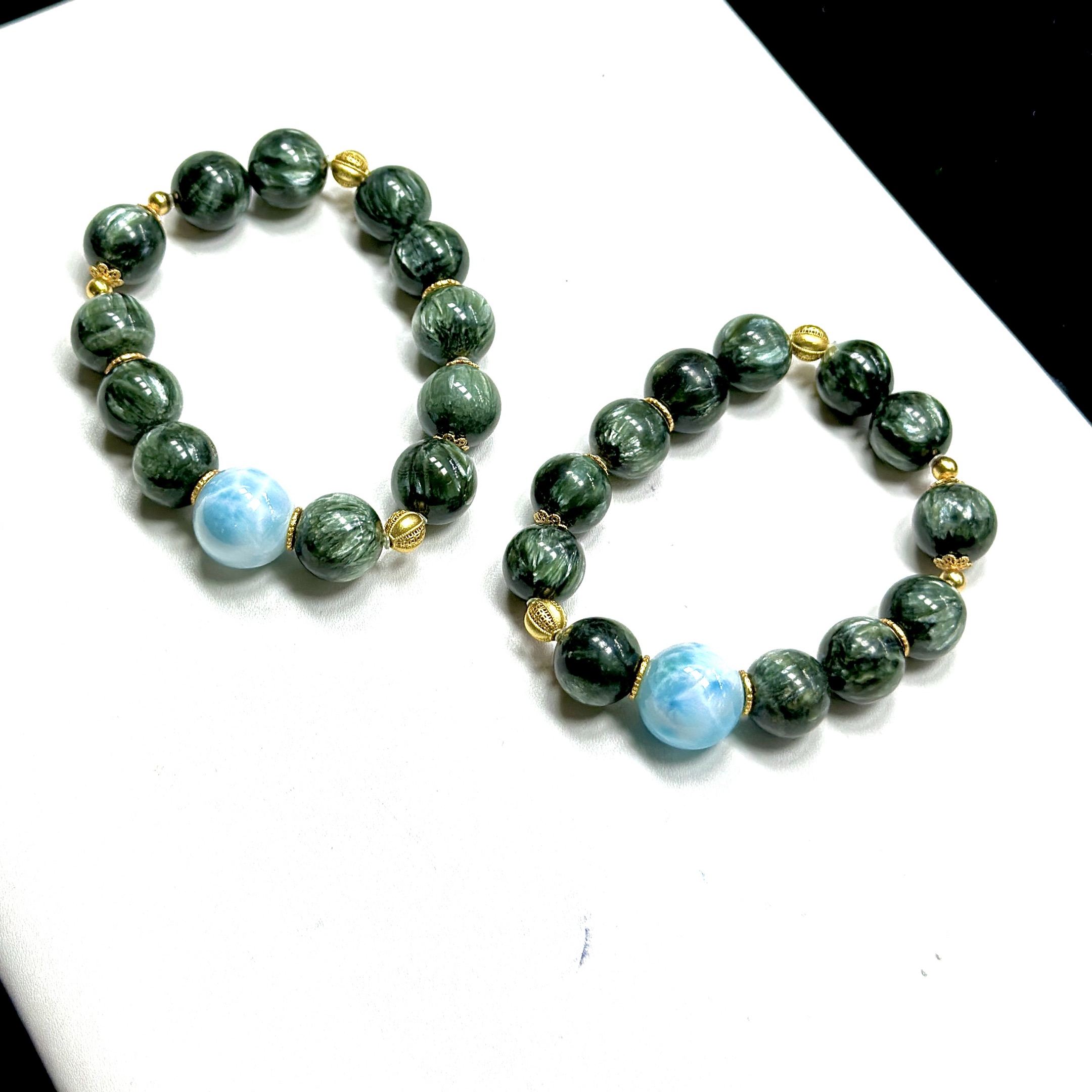 【GXS】绿龙晶DIY手串-约15*13mm（多样性发其一）