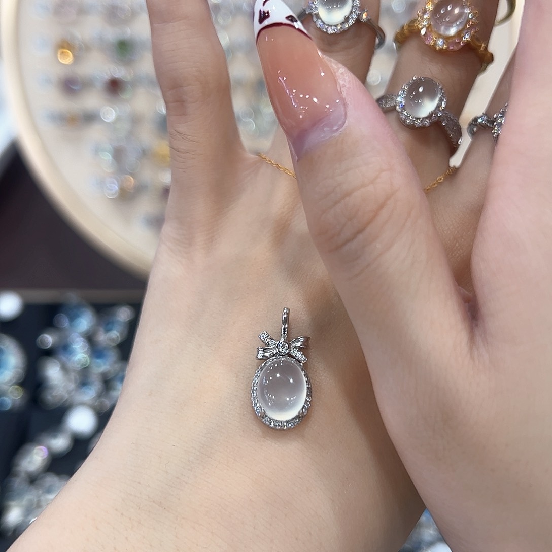 蛇纹石玉银S925镶嵌戒指S****儿