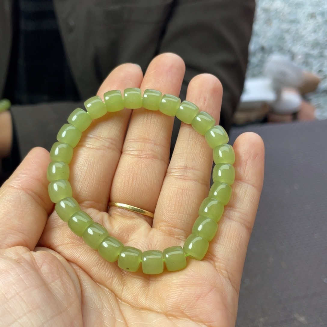 和田玉未镶嵌手链卡7➕