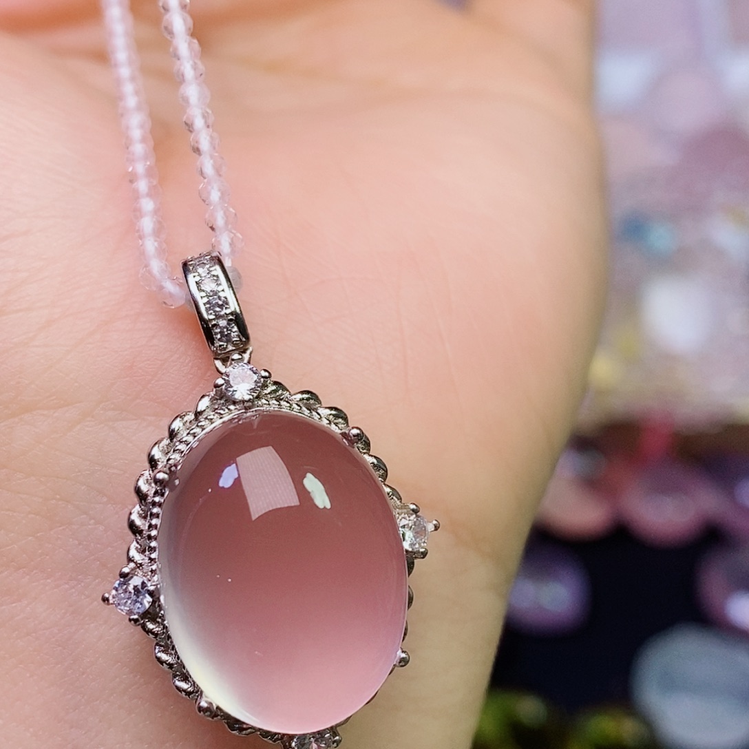 水晶吊坠(赠链)银S925镶嵌