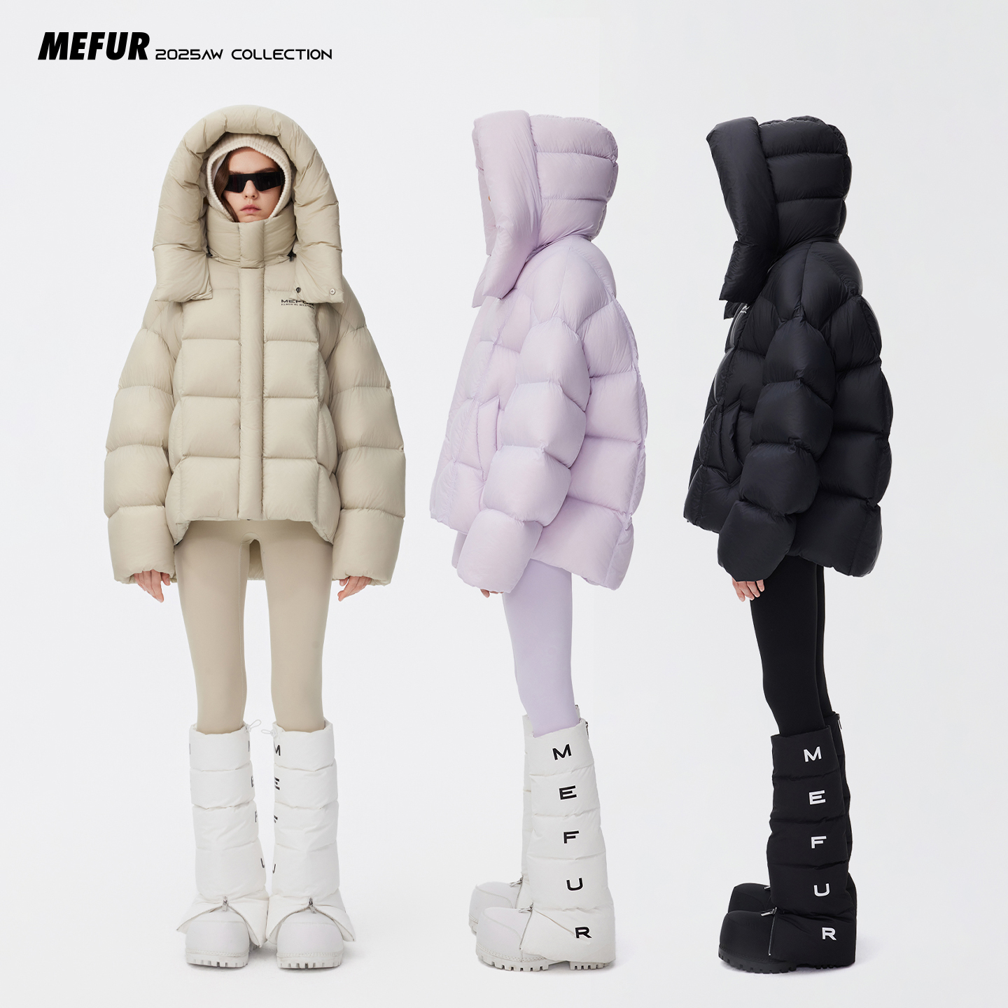MEFUR 【云朵零压】女款冬季羽绒服简约百搭保暖可拆卸帽鹅绒服