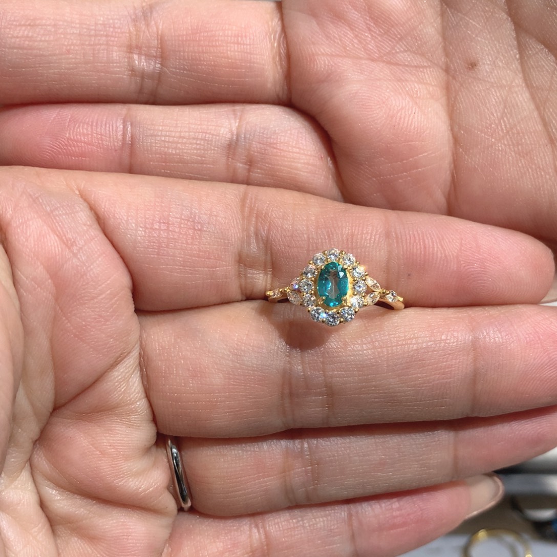 托帕石银S925镶嵌戒指