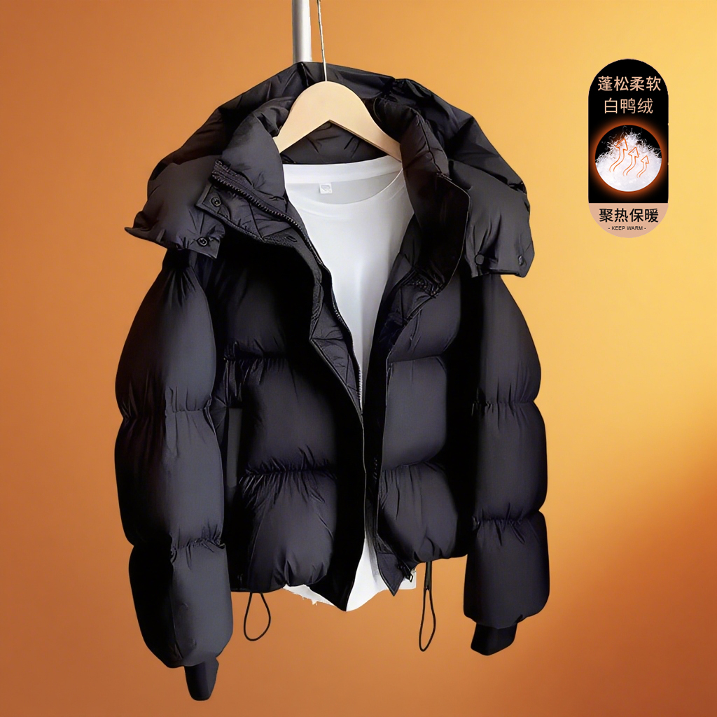 泡芙羽绒服新款白鸭绒羽绒服女短款2025冬新款韩版羽绒服女款爆款