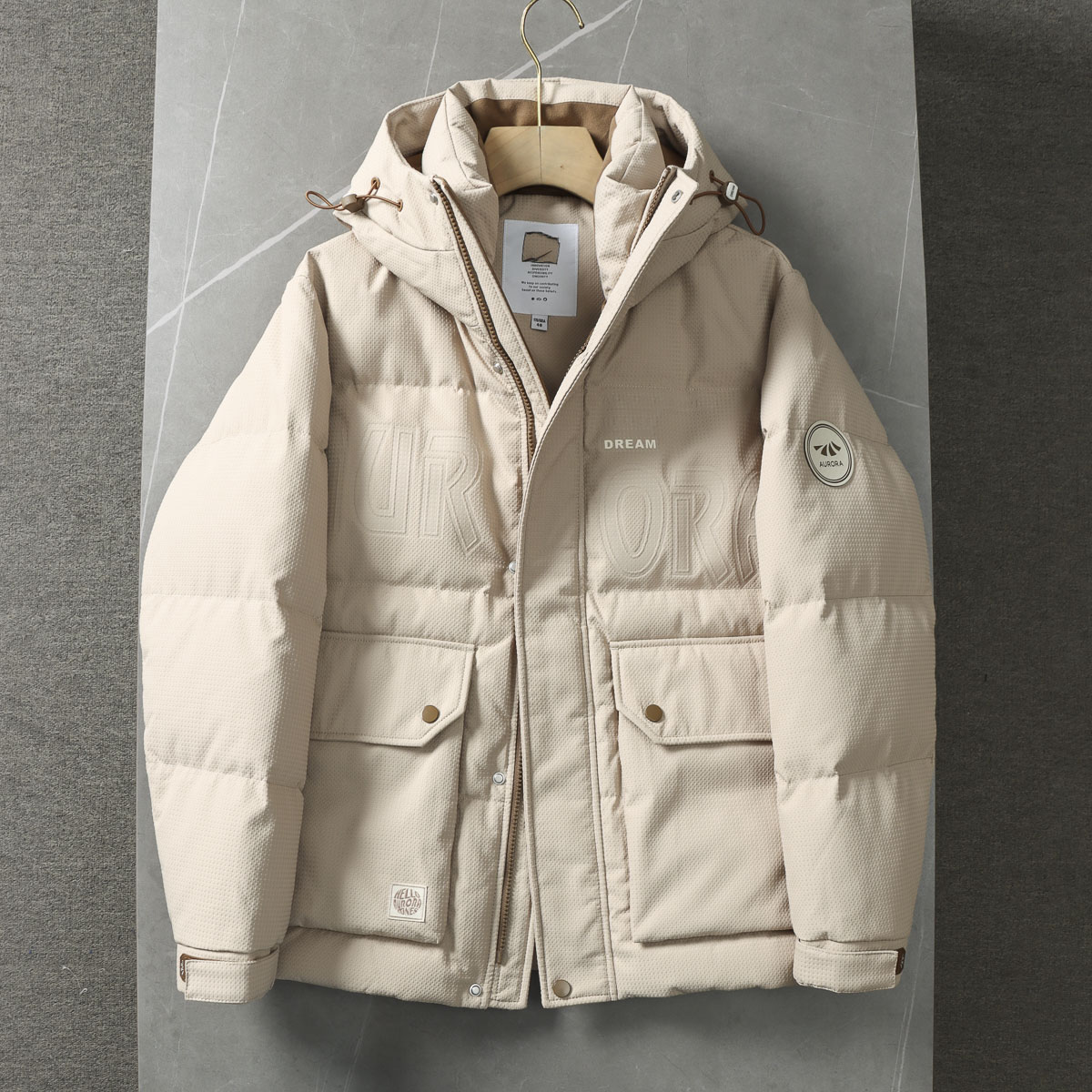 90鹅绒+轻盈抗寒！品牌撤柜冬装鹅绒服男连帽休闲保暖羽绒服外套