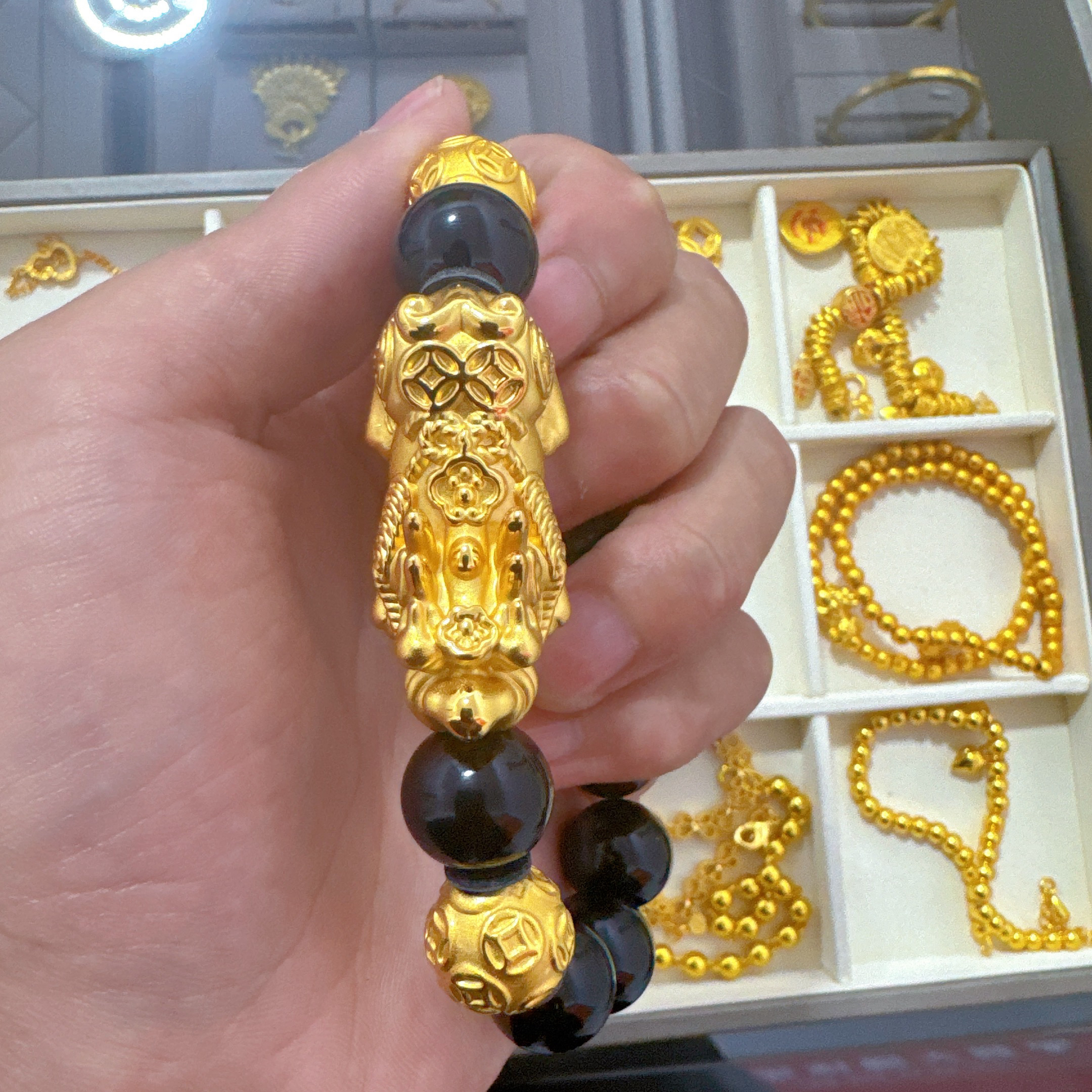 合金手链 【精工】3D貔貅手串百搭时尚