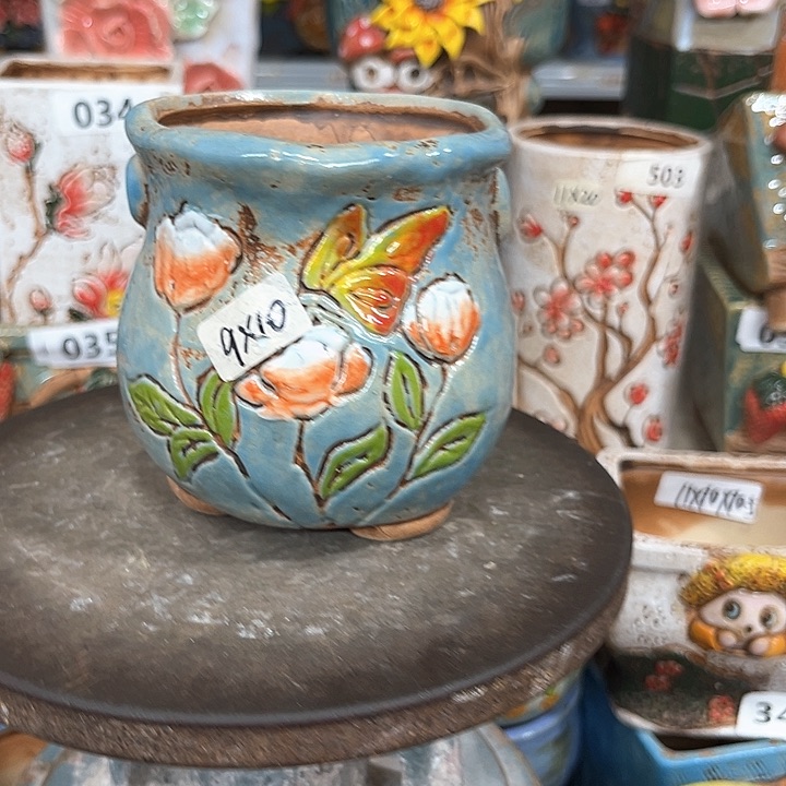 紫砂花盆粗陶材质多肉花盆