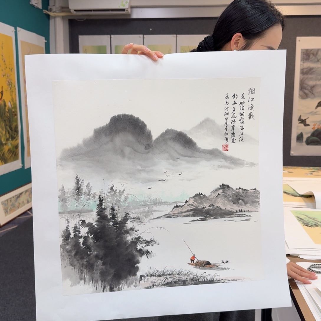 国画国画作品山水花鸟纯手绘