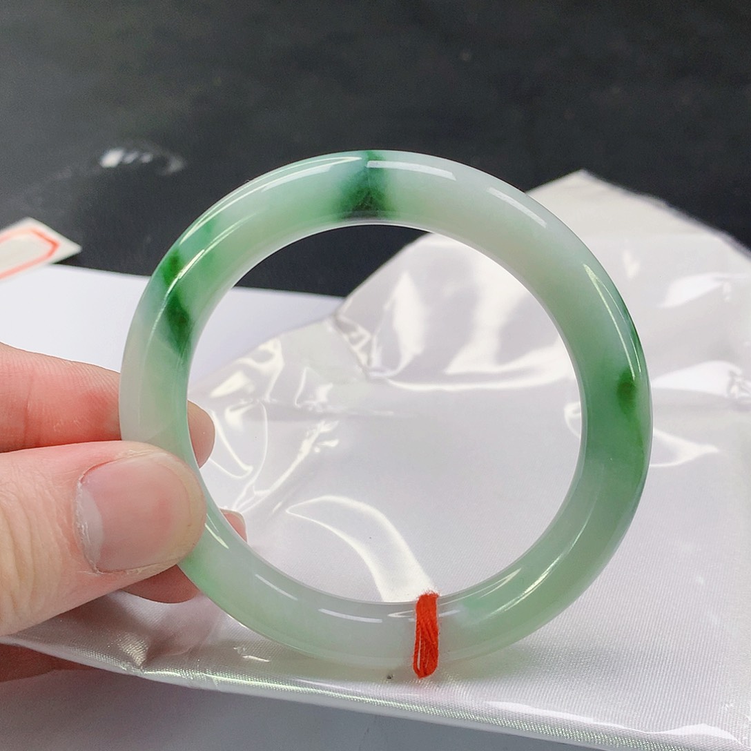 翡翠手镯未镶嵌136缅甸天然翡翠A货