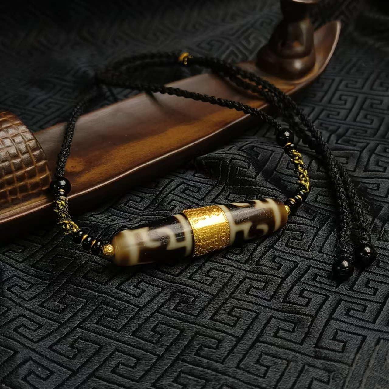 【两米回馈·无界山海两仪眼·紫火开维刚需】玛瑙颈饰莲三MN-JS703