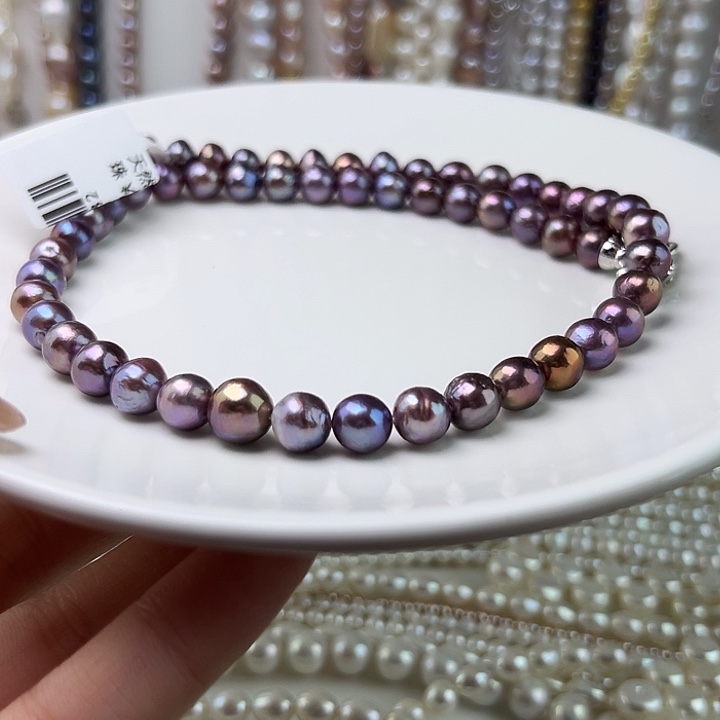 未镶嵌淡水珍珠颈饰9牛油果炫彩