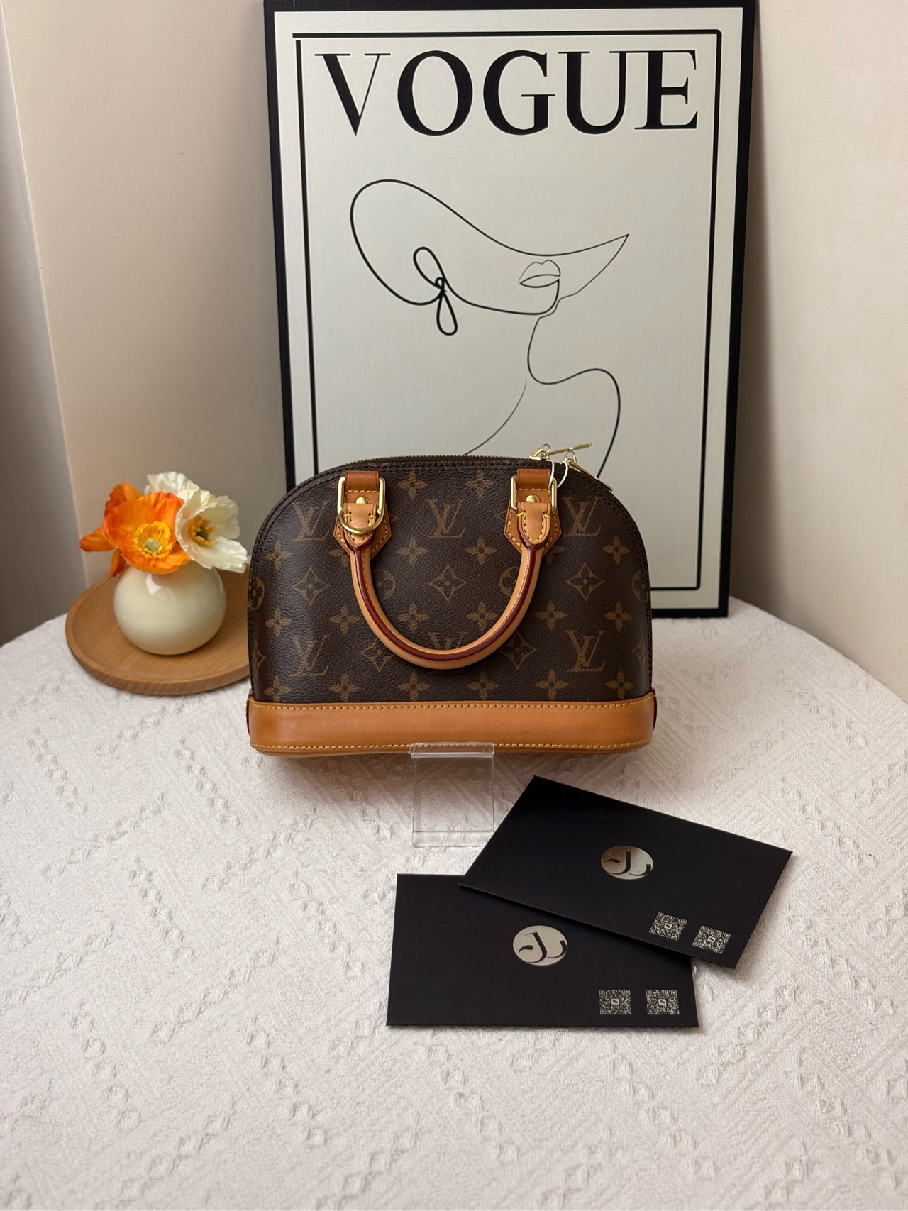 95新 LV 贝壳老花 BB 芯片款/JW4916