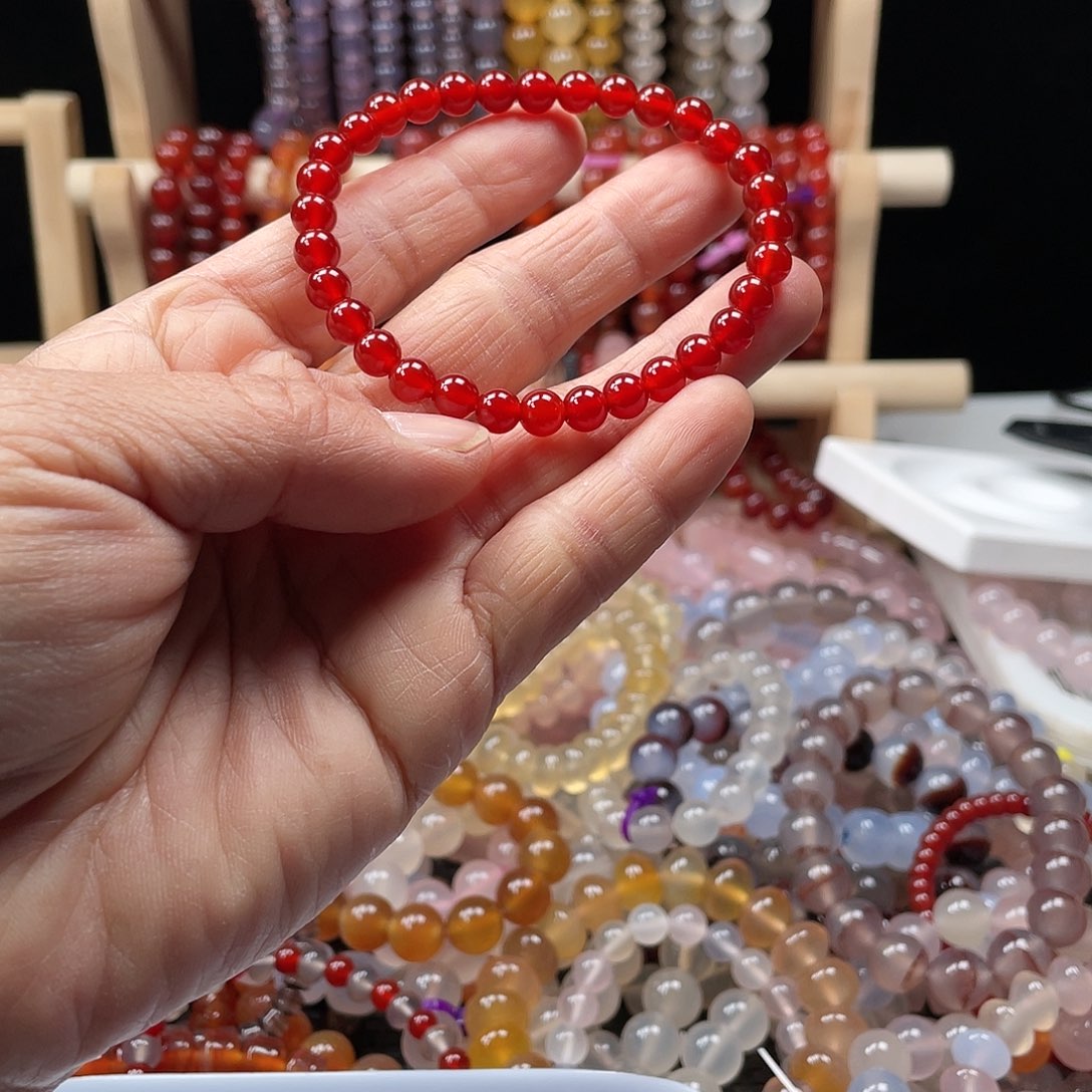 匆***过玛瑙/玉髓合金手链